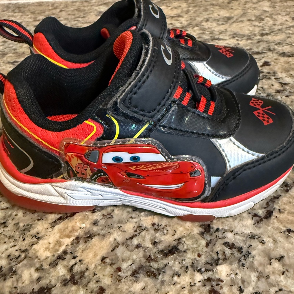 Disney Cars Black and Red light up shoes